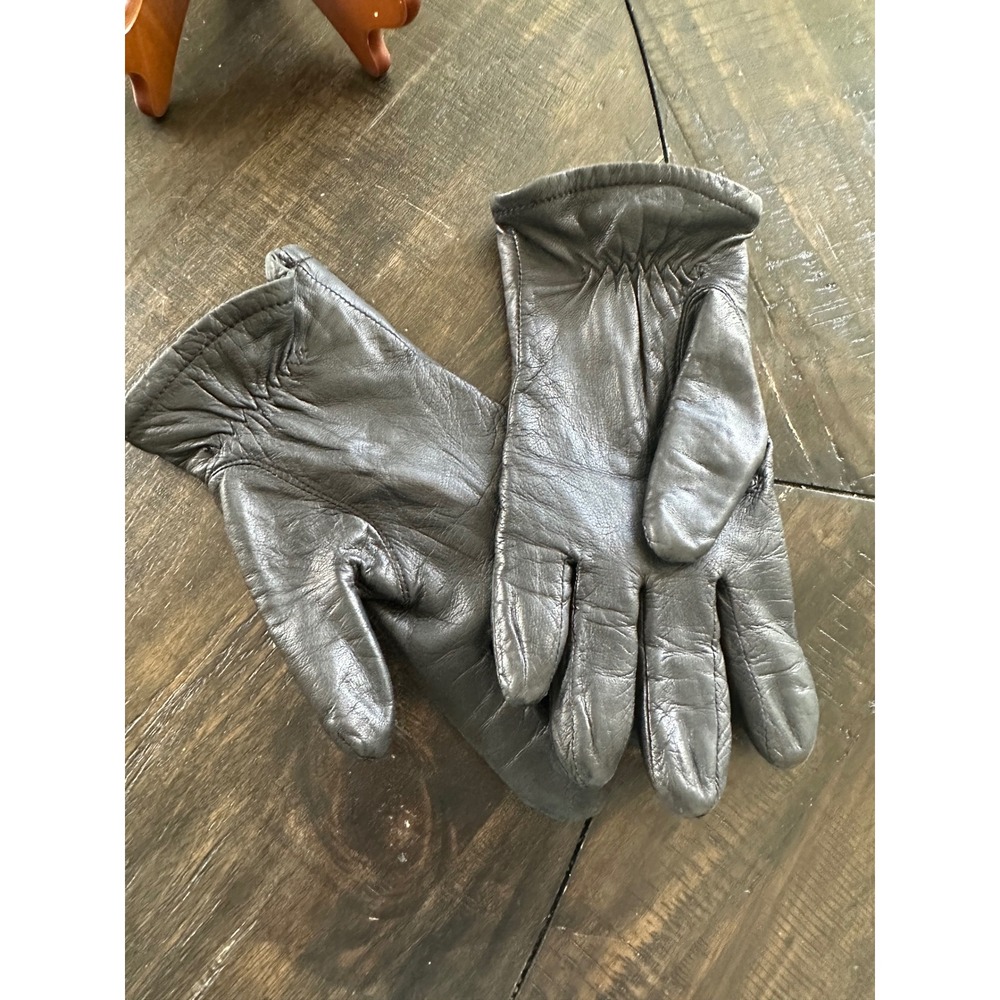 Preston & York Black Real Leather Insulated Winter Gloves XL Mens WPL 9633 VGUC